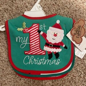 Set of 3 Christmas baby bibs